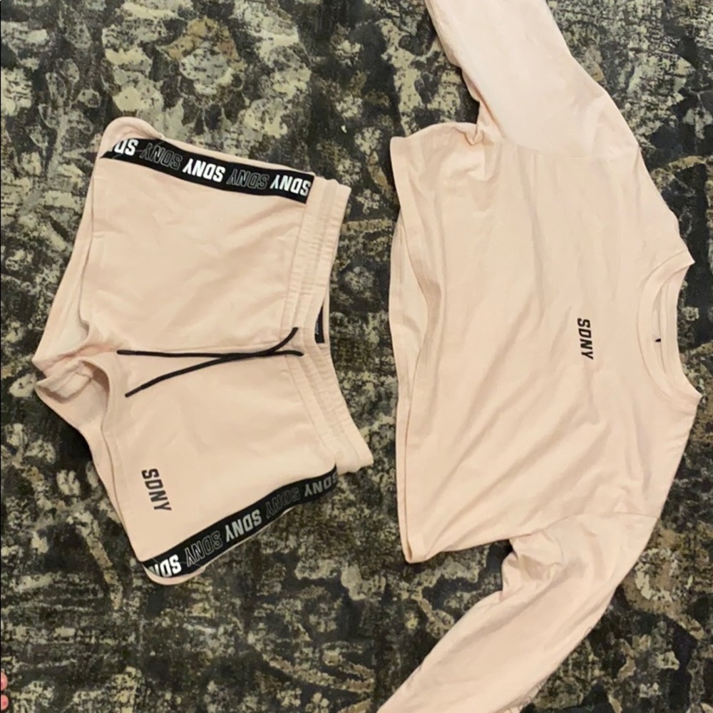 Blush colored outfit